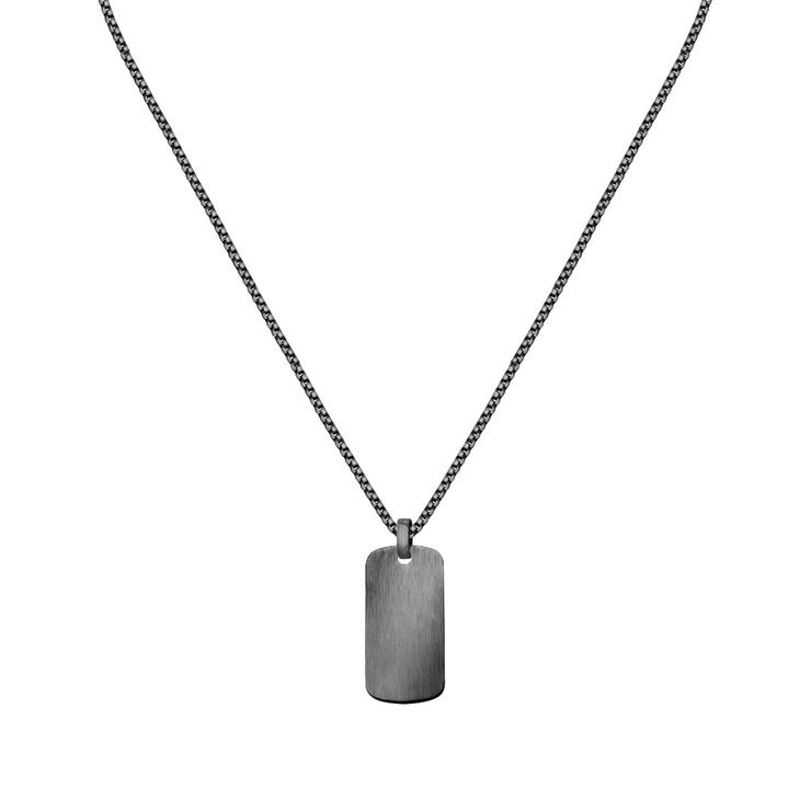 Sector Basic Necklace For Men Stainless Steel , Black