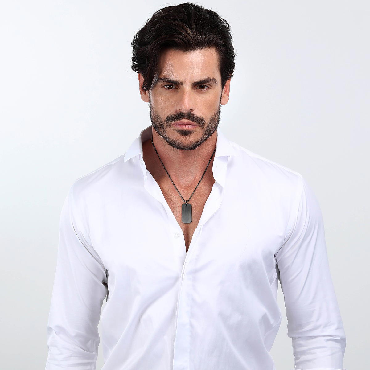 Sector Basic Necklace For Men Stainless Steel , Black