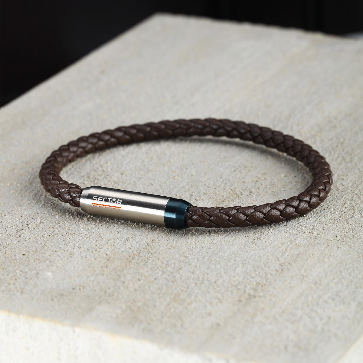 Sector Bandy Bracelet For Men Brown Leather