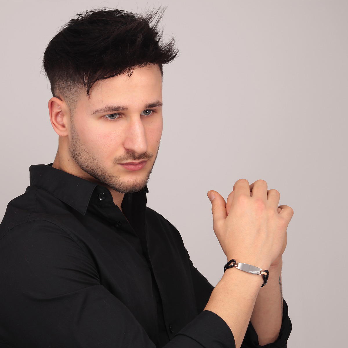 Sector Bandy Bracelet For Men Leather Black