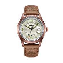 Timberland CORNWALL watch for gent green , Brown leather