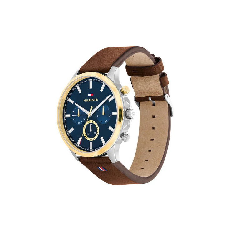 Tommy Hilfiger chronograph men watch with brown leather