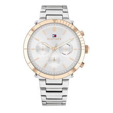 ساعة يد ايمرى من تومى هيلفيغر للنساء استيل لون فضى وروز قولد 