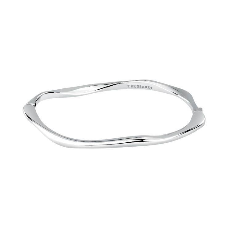 Trussardi T-DESIGN ladies bangle steel silver shape 60+50