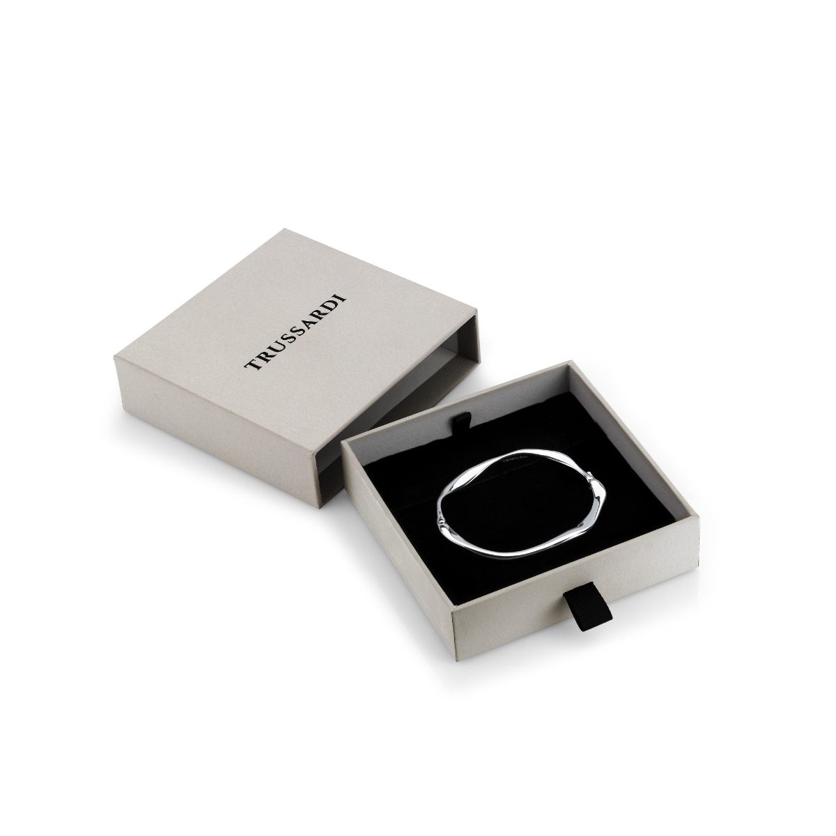 Trussardi T-DESIGN ladies bangle steel silver shape 60+50