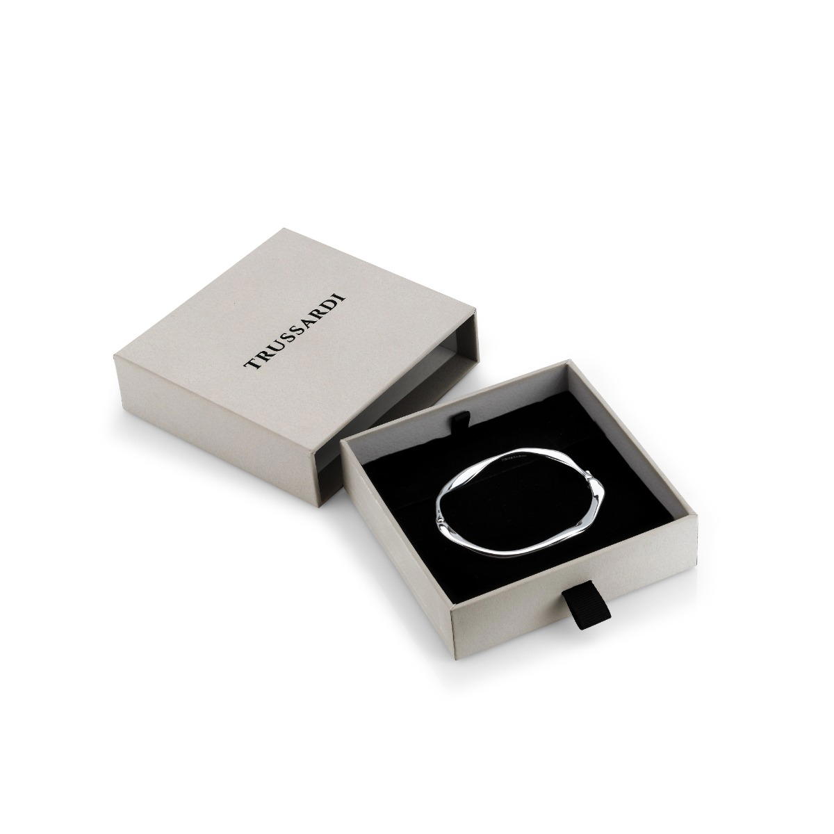 Trussardi T-DESIGN ladies bangle steel silver shape 60+50