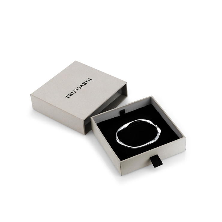 Trussardi T-DESIGN ladies bangle steel silver shape 60+50