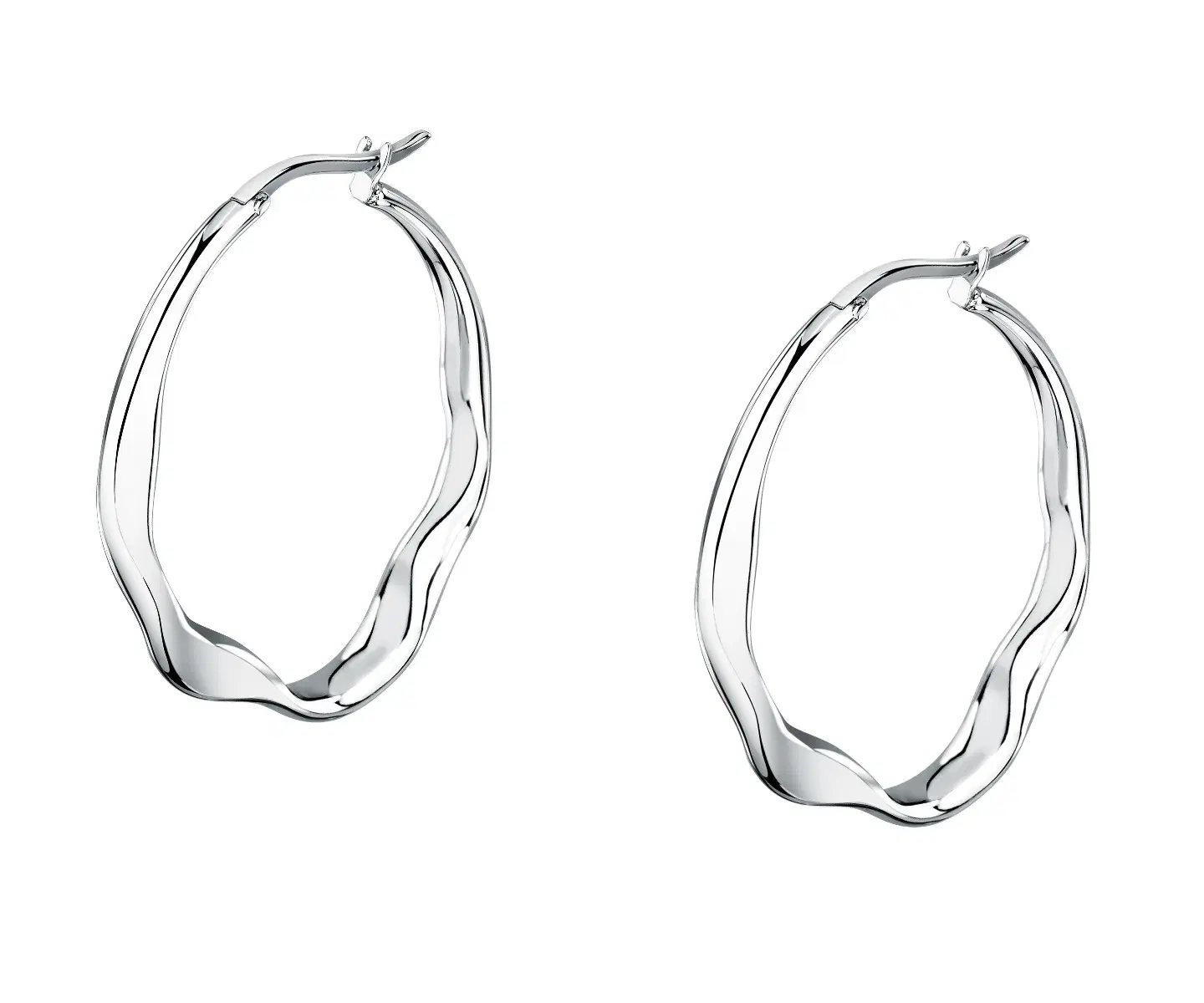 Trussardi T-DESIGN ladies earring steel silver size 30MM