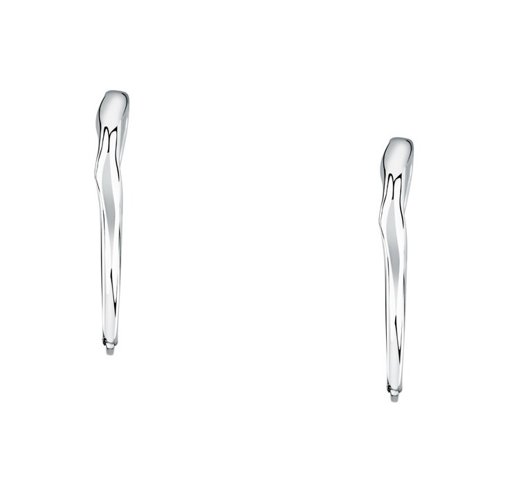 Trussardi T-DESIGN ladies earring steel silver size 30MM