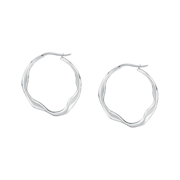 Trussardi T-DESIGN ladies earring steel silver size 30MM