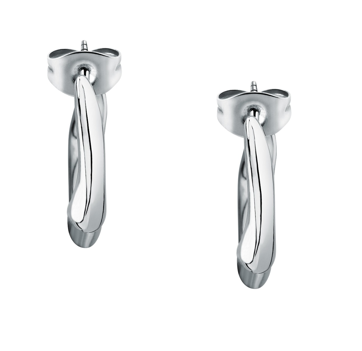 Trussardi T-DESIGN ladies earring steel silver size 20MM