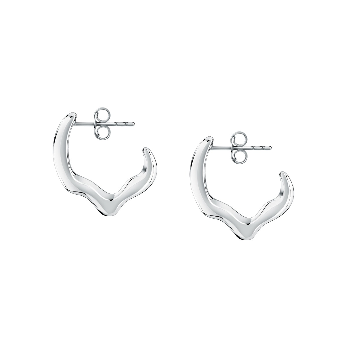 Trussardi T-DESIGN ladies earring steel silver size 20MM