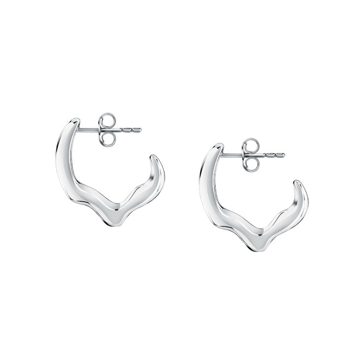 Trussardi T-DESIGN ladies earring steel silver size 20MM