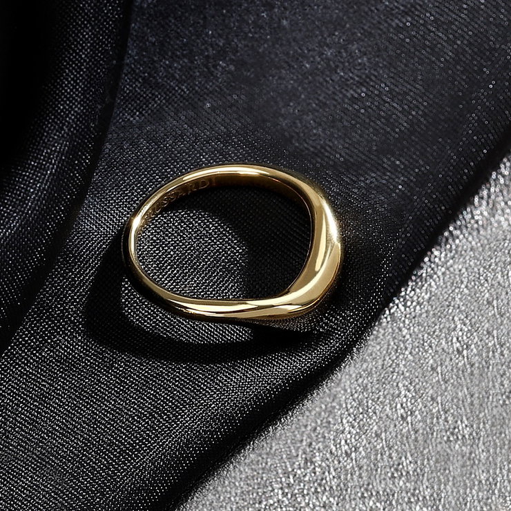 Trussardi T-DESIGN ladies ring stainless steel gold size 16