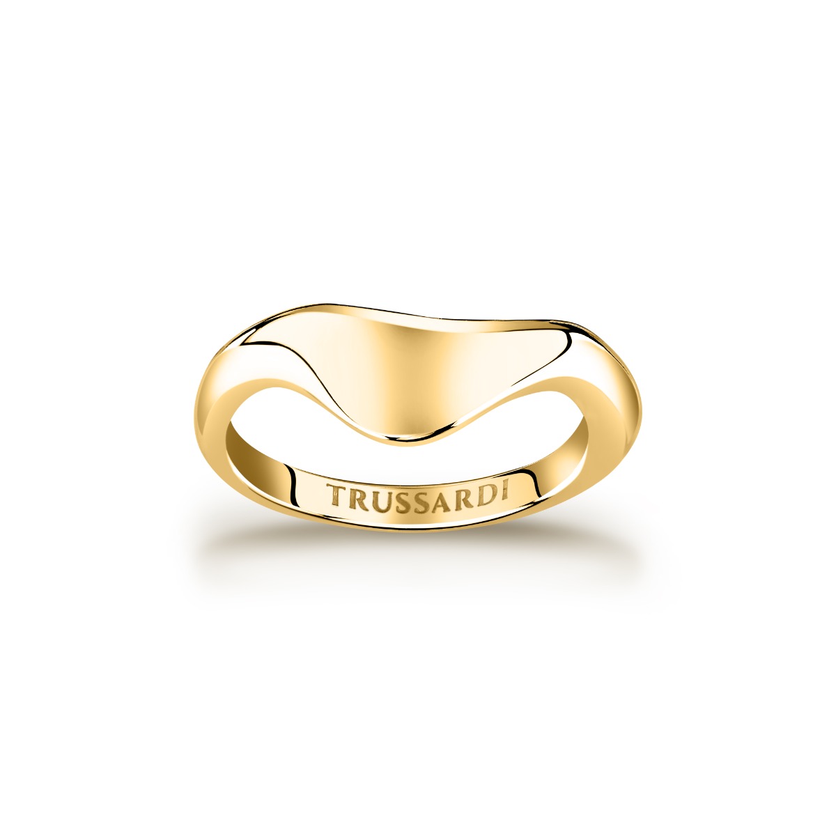 Trussardi T-DESIGN ladies ring stainless steel gold size 14