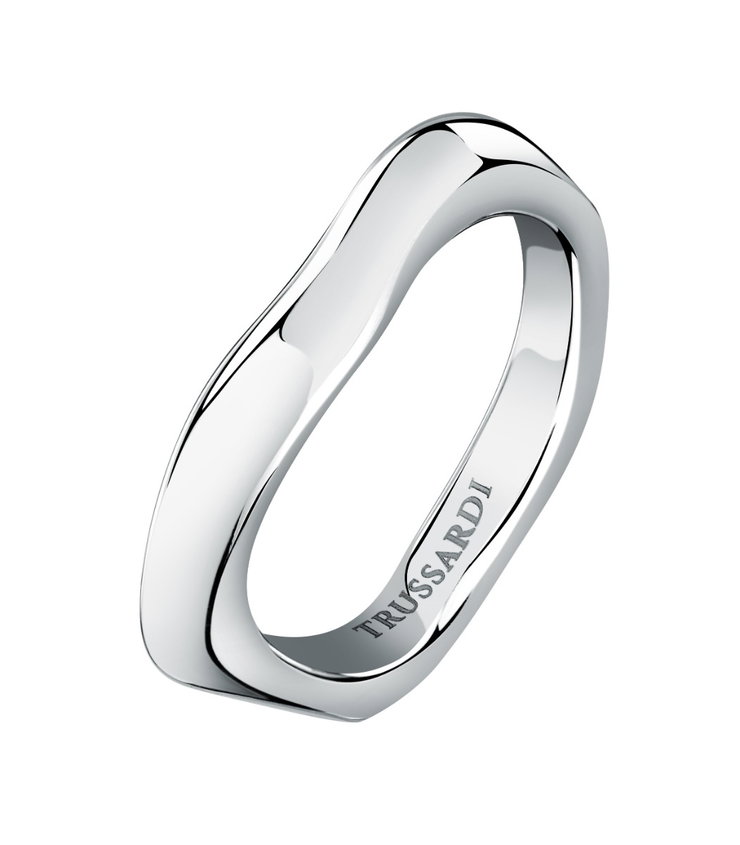 Trussardi T-DESIGN women ring stainless steel silver size 12