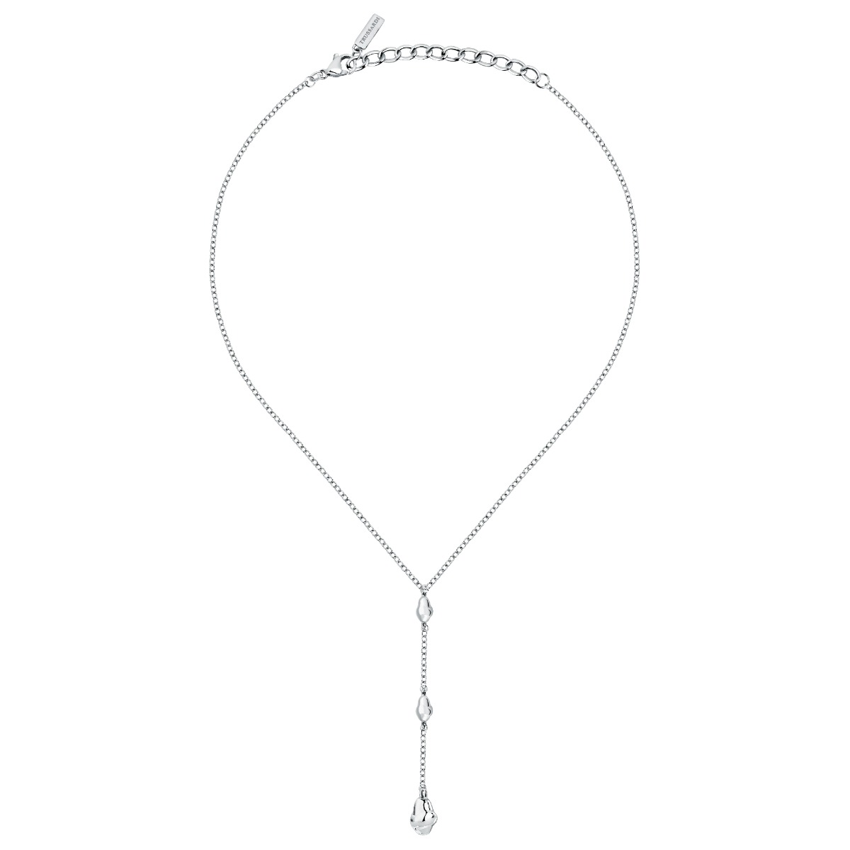 Trussardi T-DESIGN ladies necklace steel silver size 38+4CM