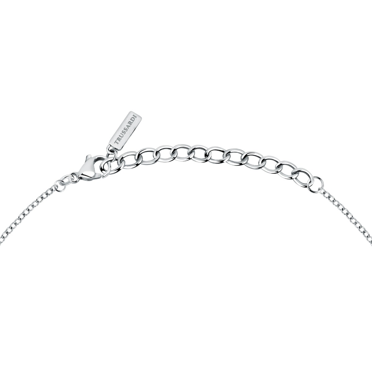 Trussardi T-DESIGN ladies necklace steel silver size 38+4CM