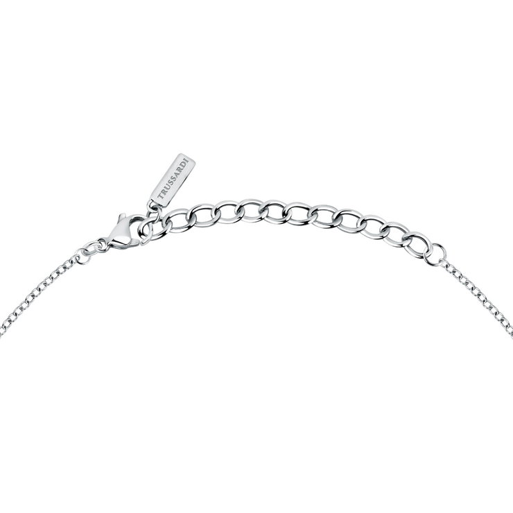 Trussardi T-DESIGN ladies necklace steel silver size 38+4CM