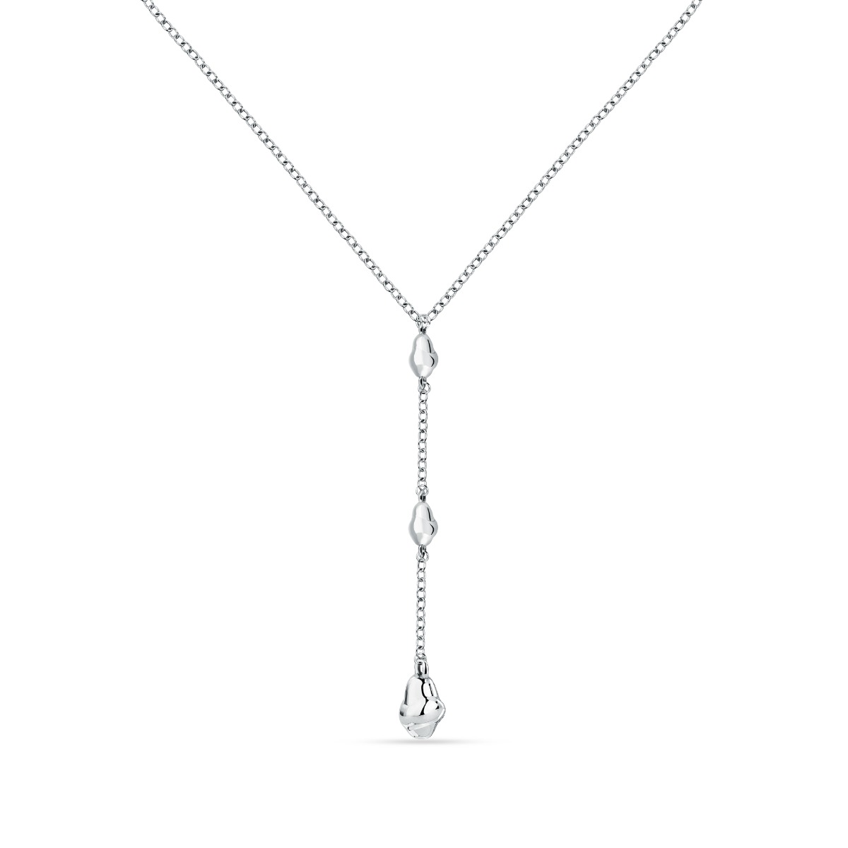 Trussardi T-DESIGN ladies necklace steel silver size 38+4CM