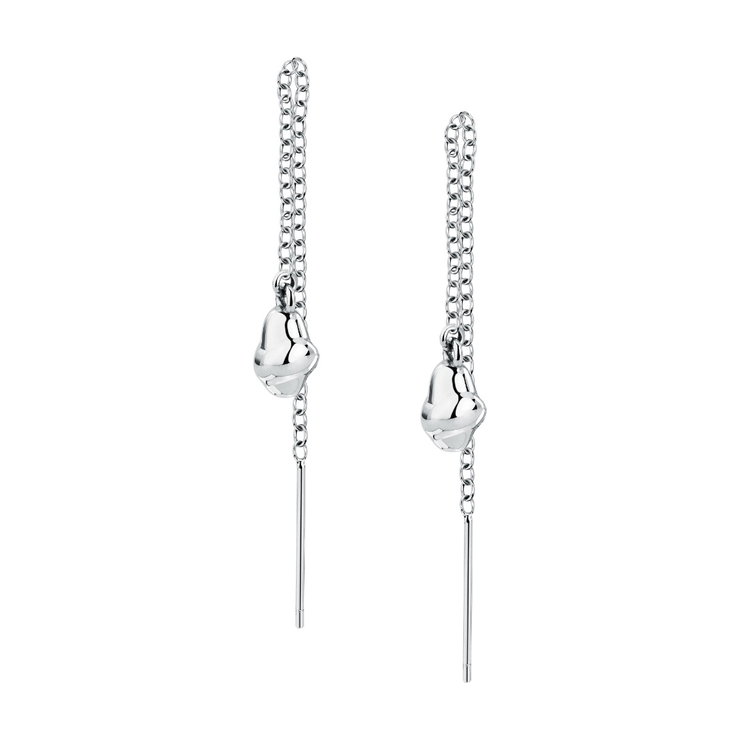 Trussardi T-DESIGN ladies earring steel silver size 55MM