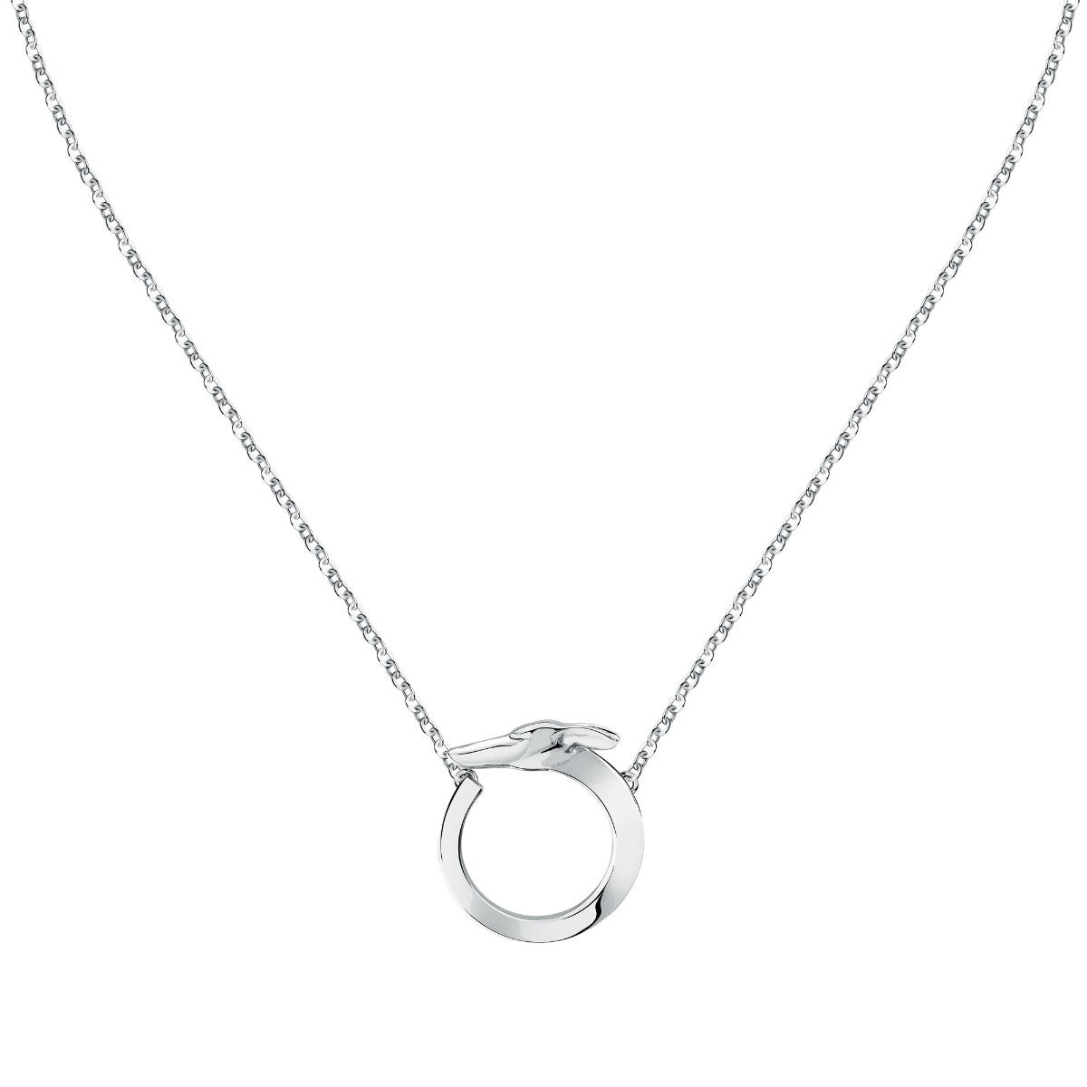 Trussardi T-HERITAGE ladies necklace steel silver size 40+5CM