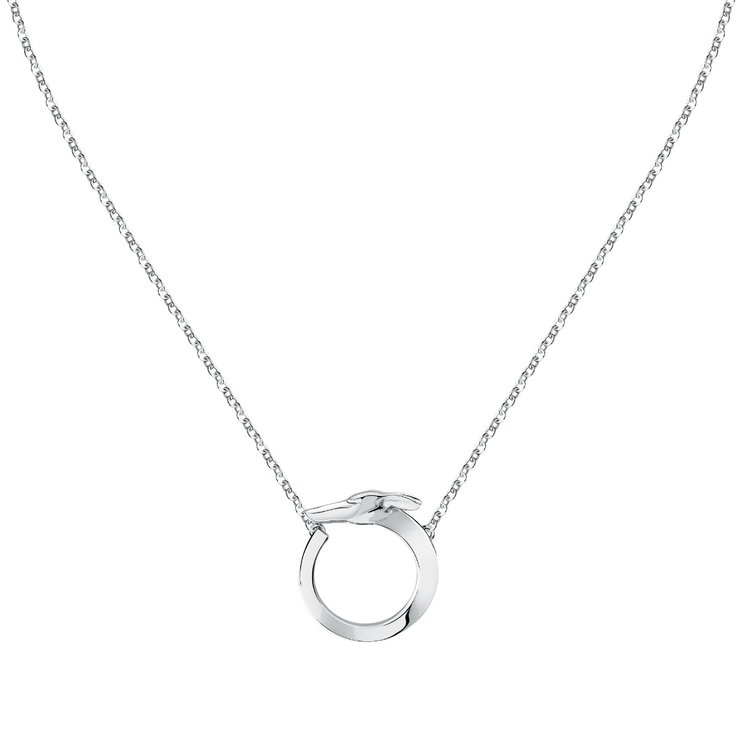 Trussardi T-HERITAGE ladies necklace steel silver size 40+5CM
