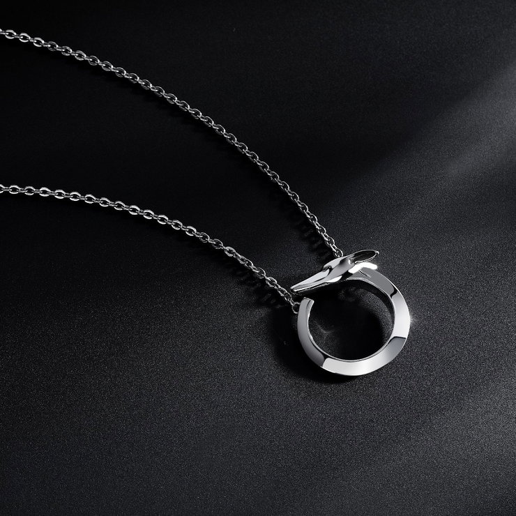 Trussardi T-HERITAGE ladies necklace steel silver size 40+5CM