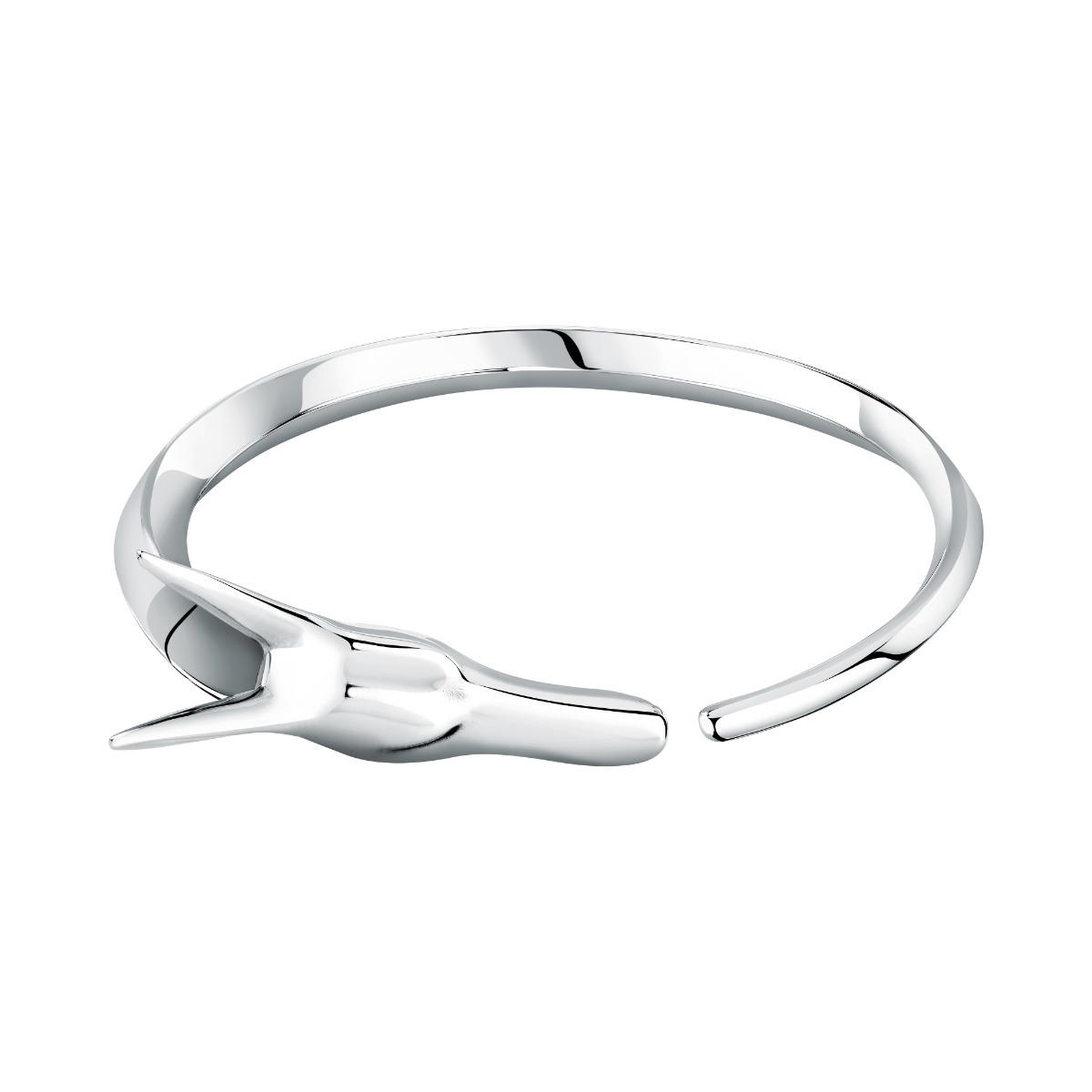 Trussardi T-HERITAGE ladies bangle steel silver size 58+48MM