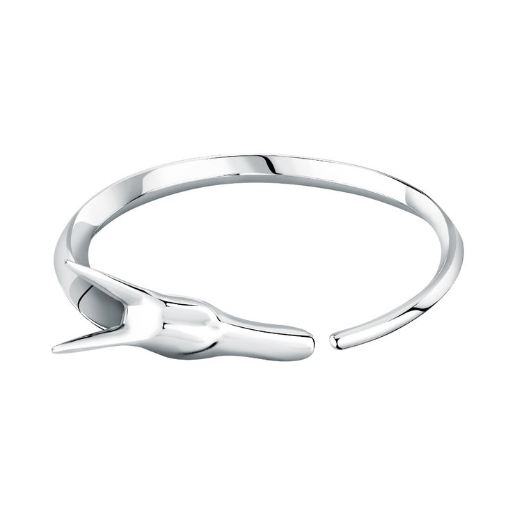 Trussardi T-HERITAGE ladies bangle steel silver size 58+48MM