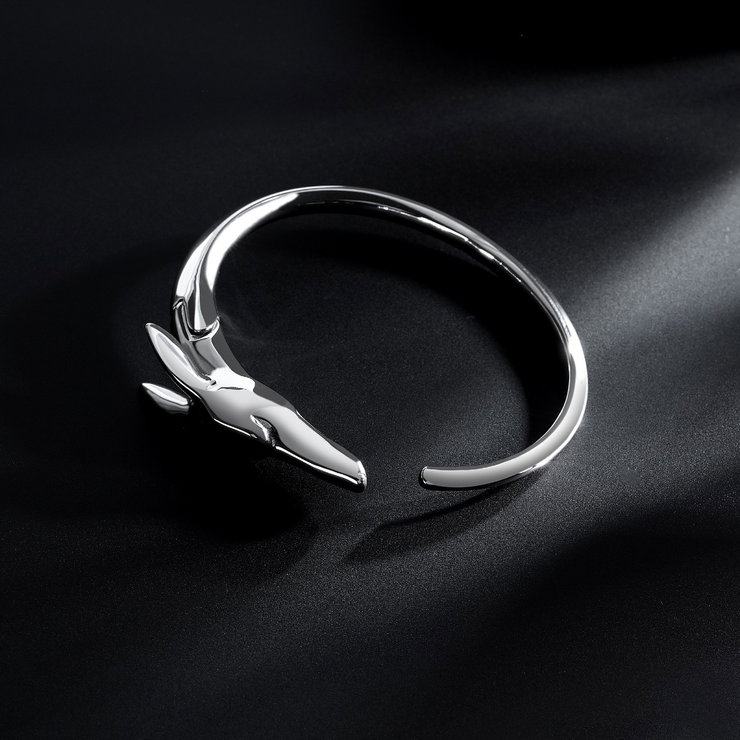 Trussardi T-HERITAGE ladies bangle steel silver size 58+48MM