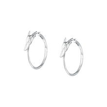 Trussardi T-HERITAGE ladies earring steel silver size 30MM