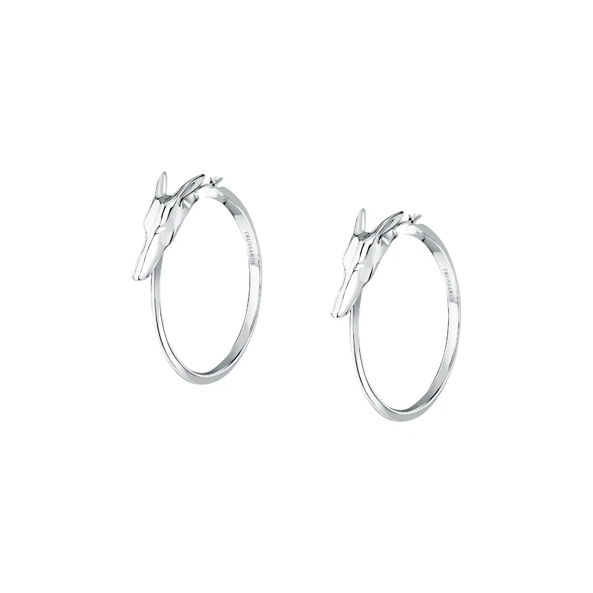 Trussardi T-HERITAGE ladies earring steel silver size 30MM
