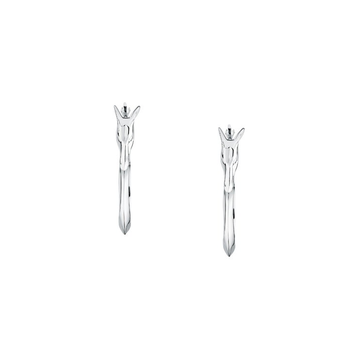 Trussardi T-HERITAGE ladies earring steel silver size 30MM