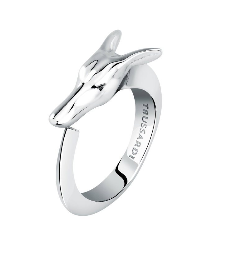 Trussardi T-HERITAGE ladies ring stainless steel silver size 16