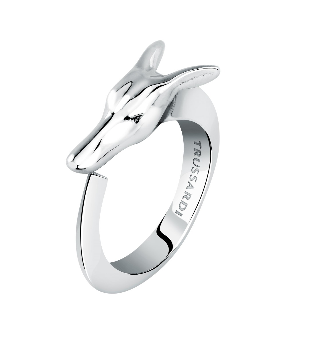 Trussardi T-HERITAGE ladies ring stainless steel silver size 18