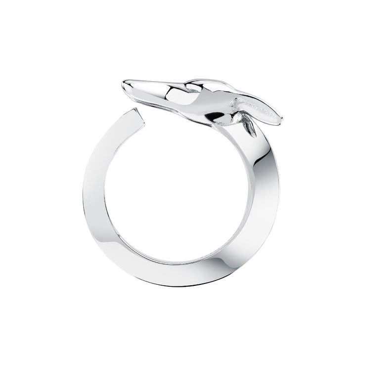 Trussardi T-HERITAGE ladies ring stainless steel silver size 16
