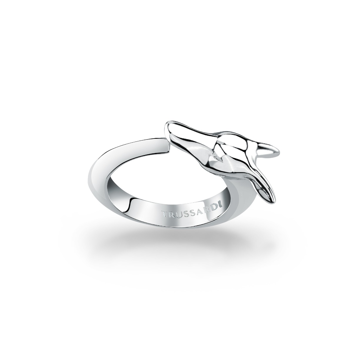 Trussardi T-HERITAGE ladies ring stainless steel silver size 16