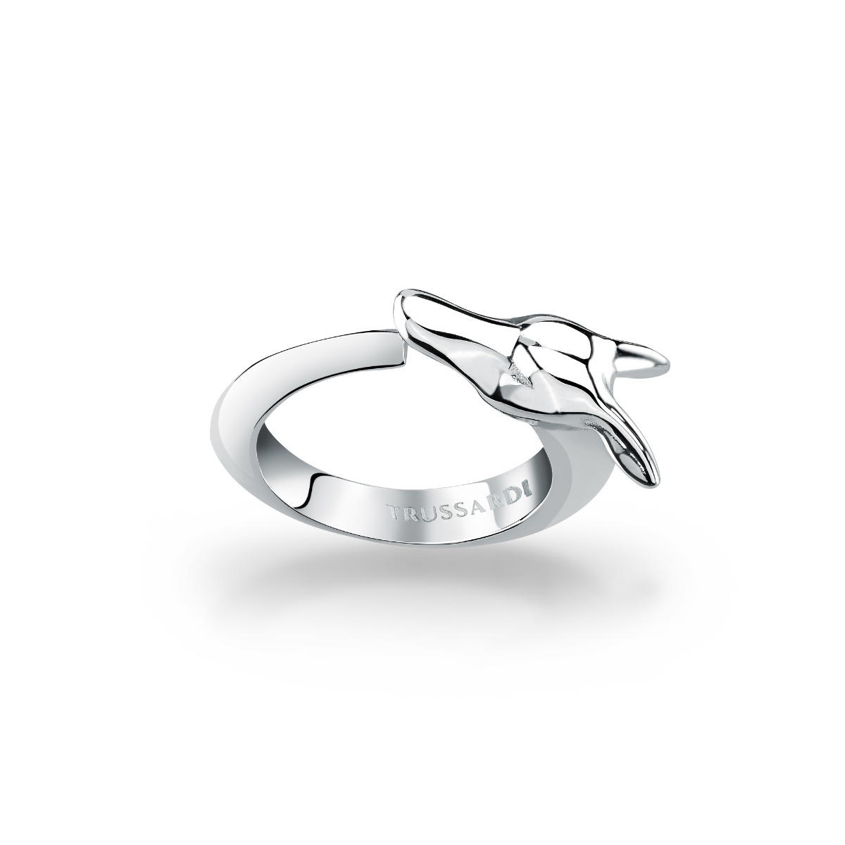 Trussardi T-HERITAGE ladies ring stainless steel silver size 16