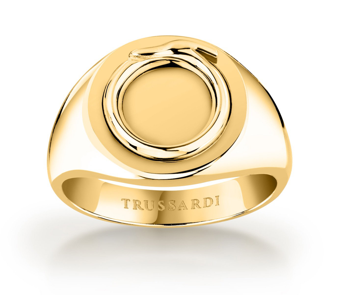 Trussardi T-HERITAGE women ring steel gold size 12