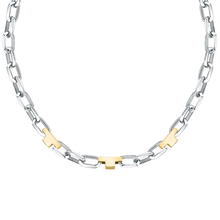Trussardi T-LOGO women necklace steel silver , Gold size 45CM