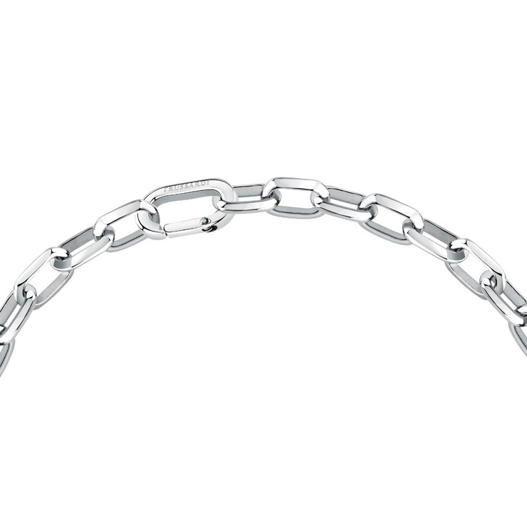 Trussardi T-LOGO women necklace steel silver , Gold size 45CM