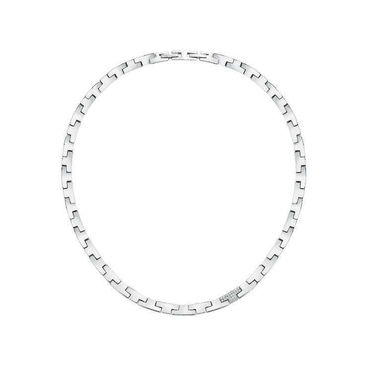 Trussardi T-LOGO women necklace steel silver size 40+2CM
