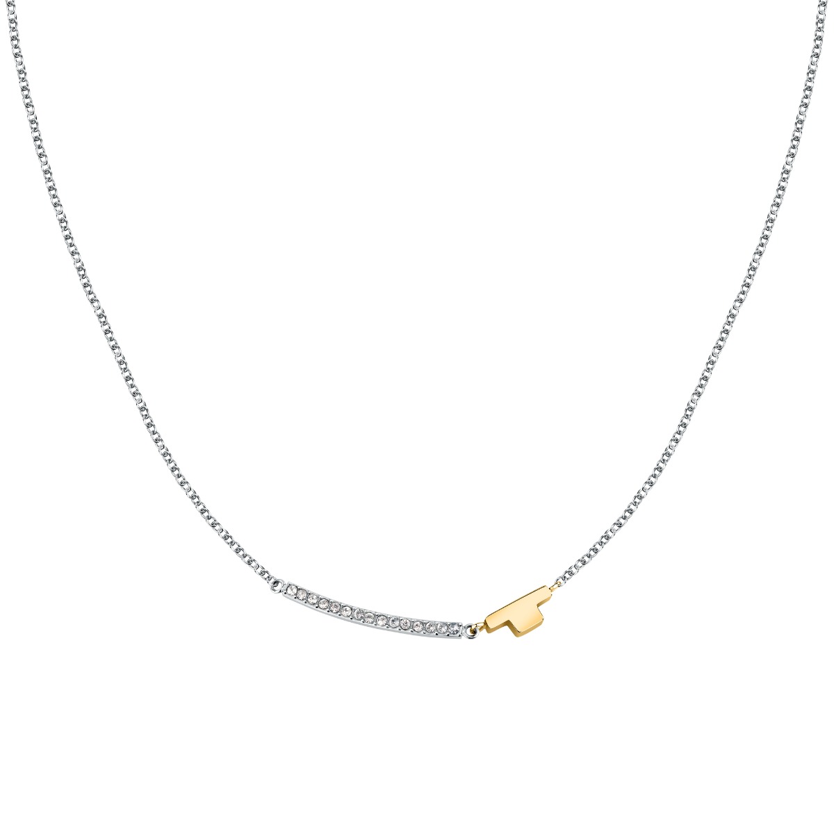 Trussardi T-LOGO women necklace gold , Silver size 40+5CM