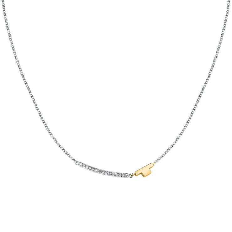 Trussardi T-LOGO women necklace gold , Silver size 40+5CM