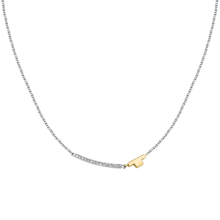 Trussardi T-LOGO women necklace gold , Silver size 40+5CM