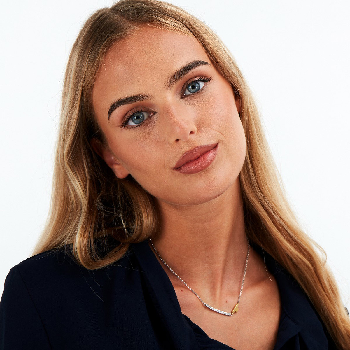 Trussardi T-LOGO women necklace gold , Silver size 40+5CM