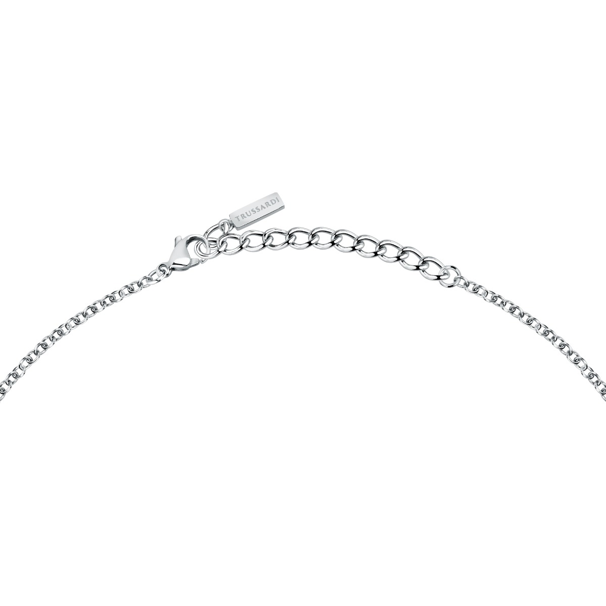 Trussardi ladies necklace T-LOGO PEND steel silver size 40+5CM