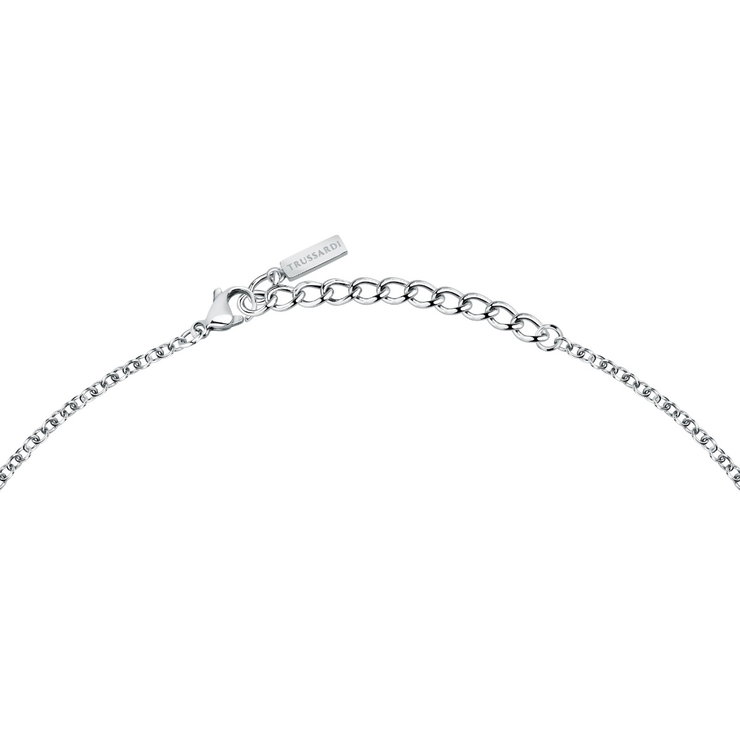 Trussardi ladies necklace T-LOGO PEND steel silver size 40+5CM