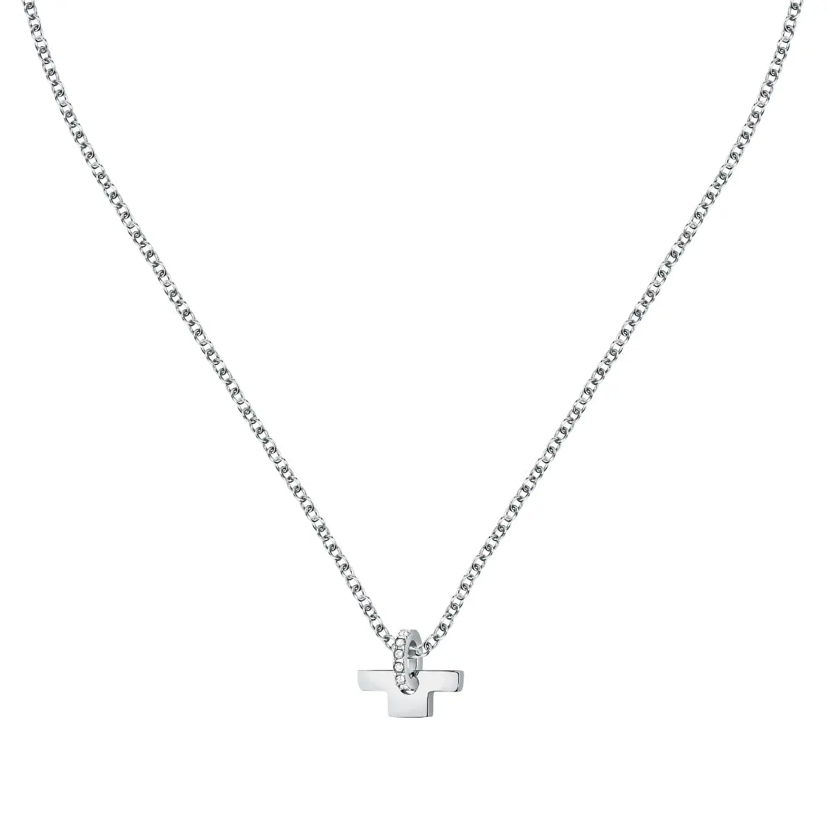 Trussardi ladies necklace T-LOGO PEND silver size 40+5CM